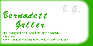 bernadett galler business card